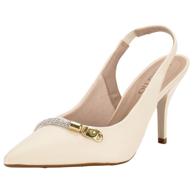 Sapato Feminino Salto Fino Beira Rio 41221489 NATURAL 35