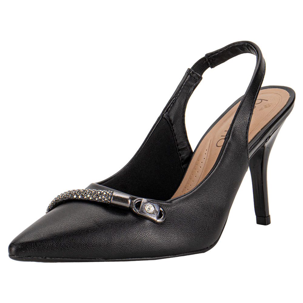 Sapato Feminino Salto Fino Beira Rio 41221489 PRETO cloviscalcados