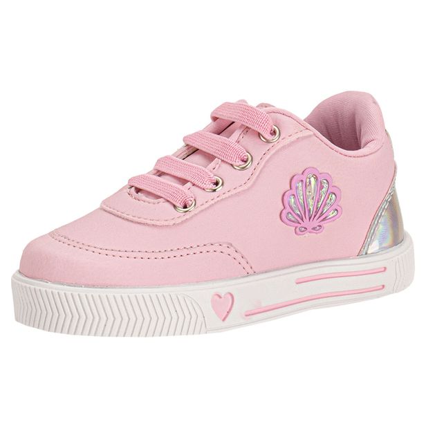 Tênis Infantil Feminino Linda Jú 202538 ROSA/PRATA 21