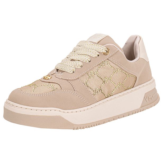 Tênis Feminino Casual Via Marte 232004 BEGE/DOURADO 34