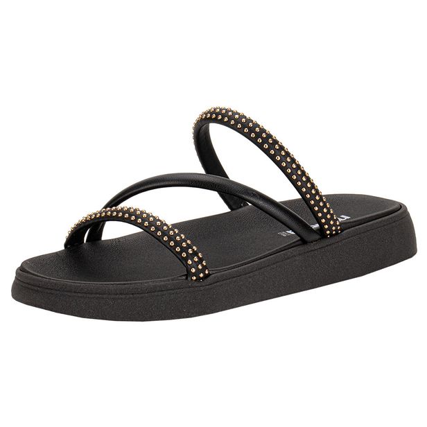Tamanco Feminino Flat Moleca 5469121 PRETO 34