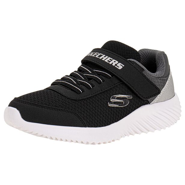 Tênis Infantil Bounder Trekzic Skechers 403908L PRETO/CINZA 28