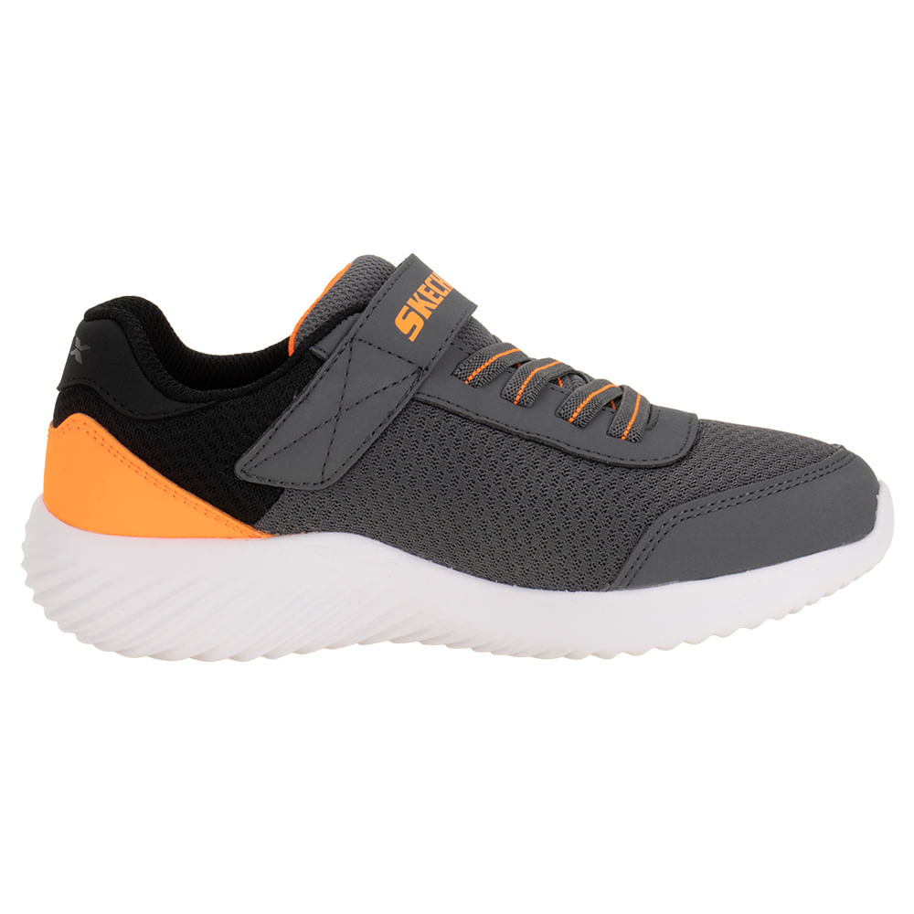 ダスキン　リフレッシュ×3 Tênis Infantil Bounder Trekzic Skechers 403908L CINZA/LARANJA