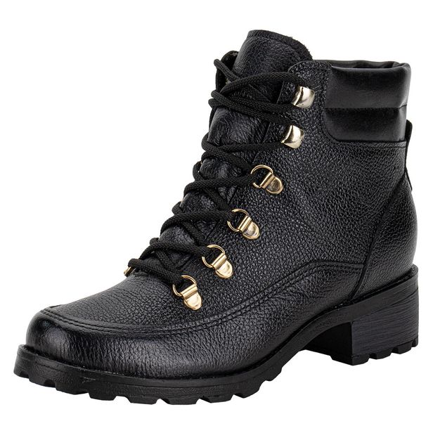 Bota Feminina Coturno Pegada 281418 PRETO 34