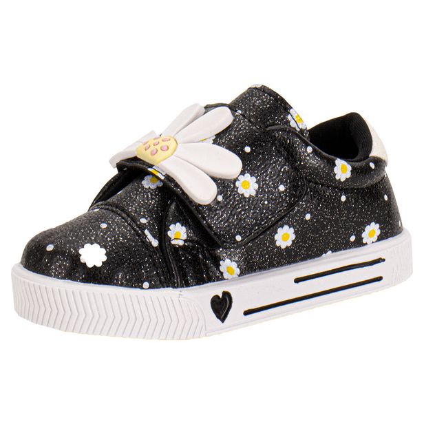 Tênis Infantil Feminino Linda Jú - 15551 PRETO 02 21