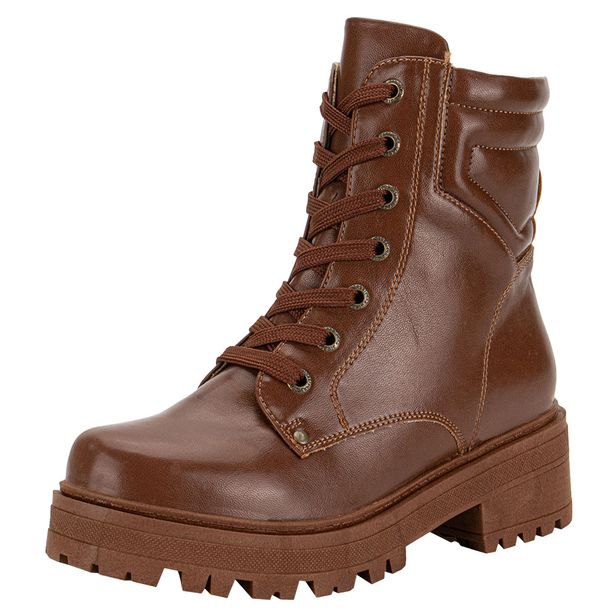 Bota Feminina Coturno Mooncity 72234 CHOCOLATE 34