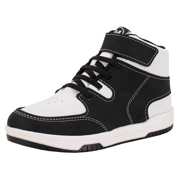 Tênis Infantil Masculino Cano Alto Molekinho 2852114 BRANCO/PRETO 28