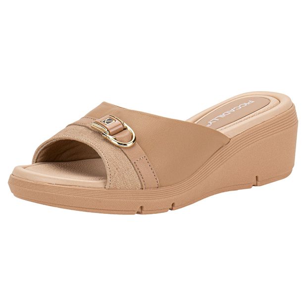 Tamanco Feminino Anabela Piccadilly 540359 BEGE 36