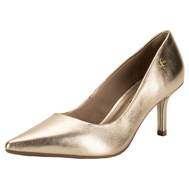 Scarpin Feminino Salto Fino Via Marte 205001 OURO 33