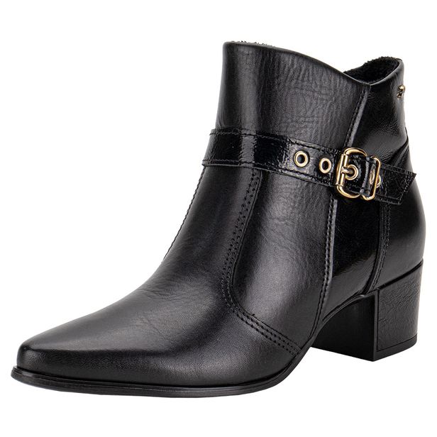 Bota Feminina Cano Baixo Pegada 280902 PRETO 01 36