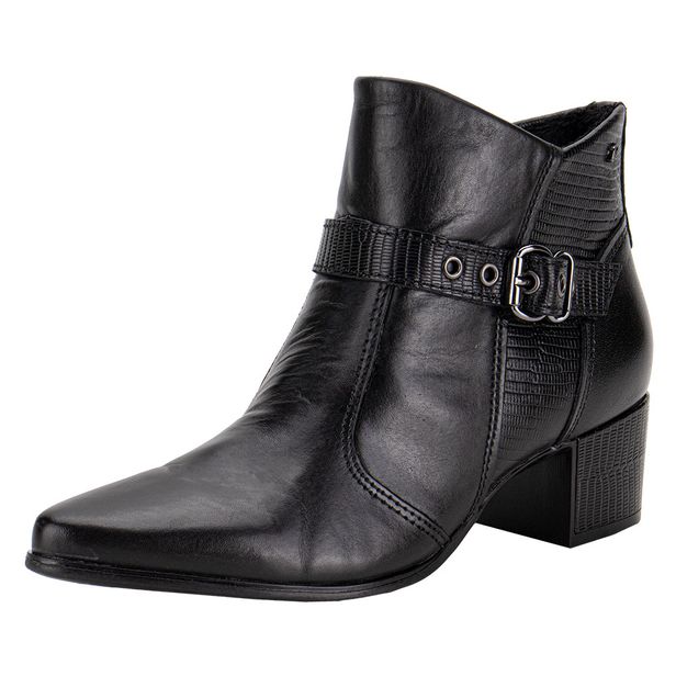 Bota Feminina Cano Baixo Pegada 280902 PRETO 35