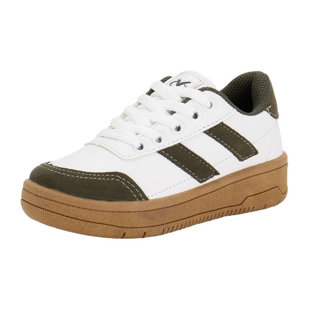 Tênis Infantil Masculino Via Vip VV4510 BRANCO/VERDE 28