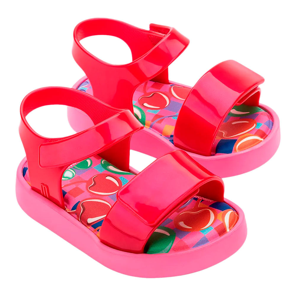Mini Melissa Jump Print Baby 33663 VERMELHO/ROSA | Clovis Calçados