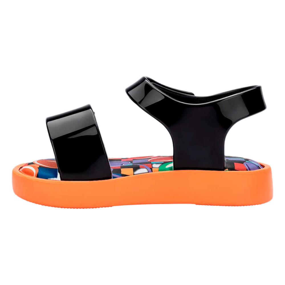 melissa_k64さん11-11-6 Mini Melissa Jump Print Baby 33663 PRETO/LARANJA | Clovis Calçados