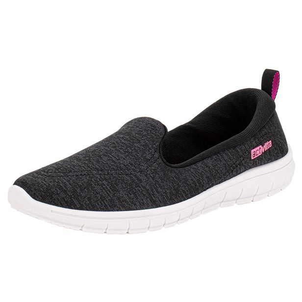 Tênis Feminino Slip On Actvitta 4828122 PRETO/CINZA 34