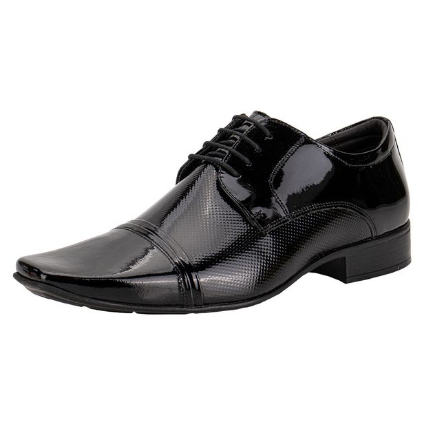 Sapato Masculino Social Air Fillipo Jota Pe 77700 VERNIZ/PRETO 37