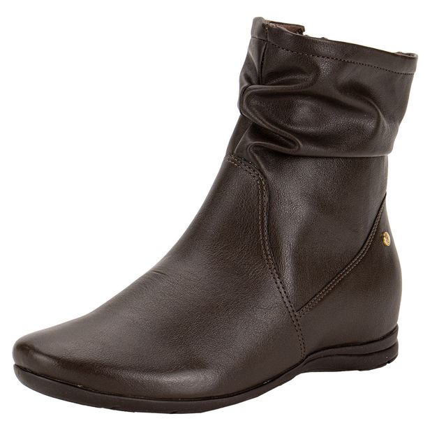 Bota Feminina Cano Baixo ComfortFlex 2591302 CAFÉ 34