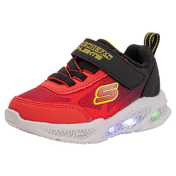 Tênis Infantil Meteor Ligths Krendox Skechers 401495N PRETO/VERMELHO 24