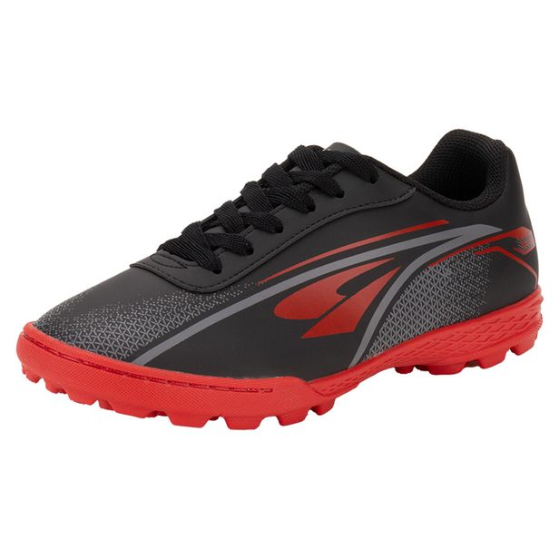 Chuteira Infantil Masculina Society Spedy Dray 303 PRETO/VERMELHO 30