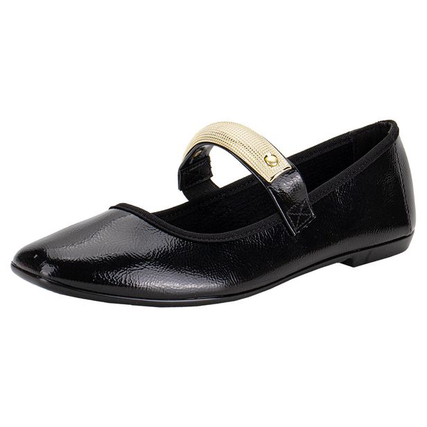 Sapatilha Feminina Flat Moleca 5729135 VERNIZ/PRETO 34