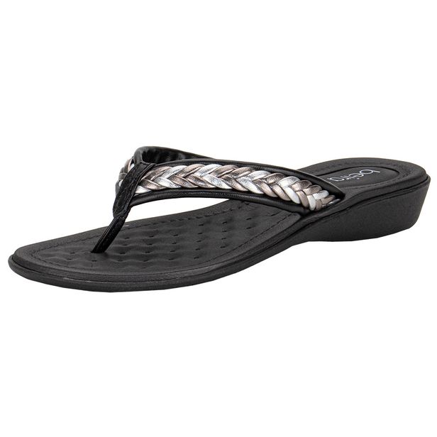 Tamanco Feminino Flat Beira Rio 8224869 PRETO/CINZA 34