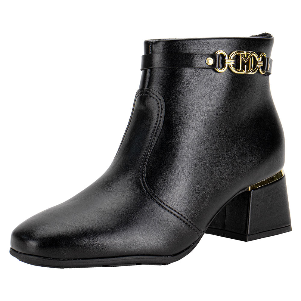 Bota Feminina Cano Baixo Modare 7082102 PRETO cloviscalcados