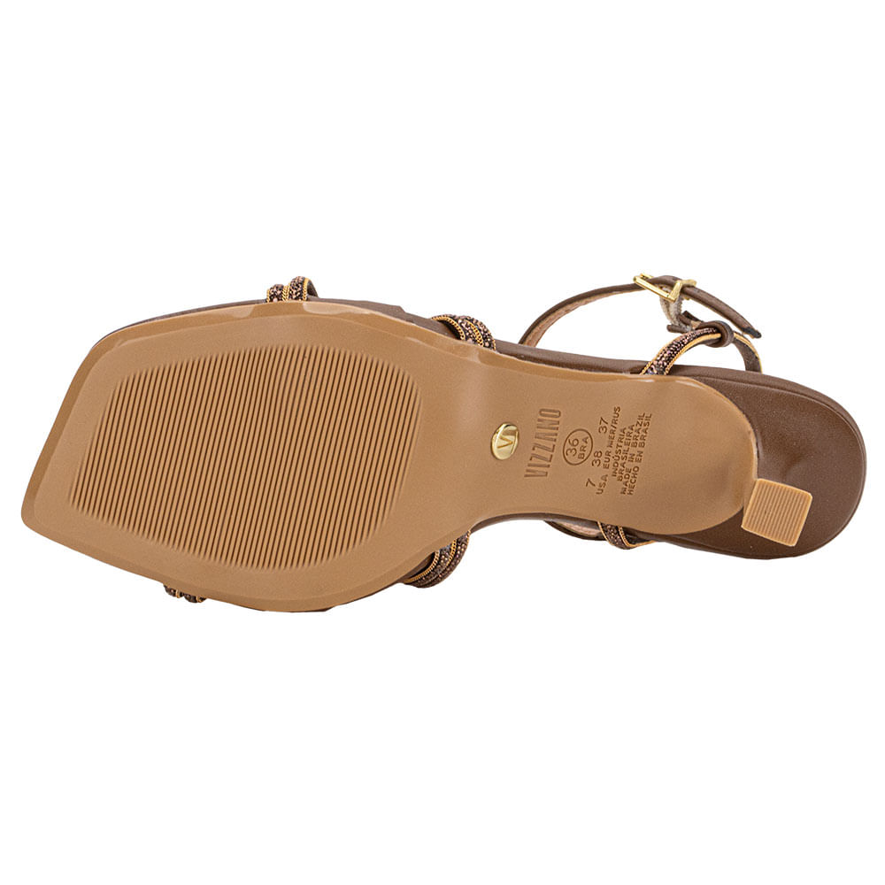 Sandália Feminina Salto Taça Vizzano 6536105 CHOCOLATE