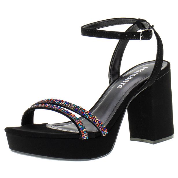 Sandália Feminina Meia Pata Via Marte - 2314607 PRETO/NOBUCK 38