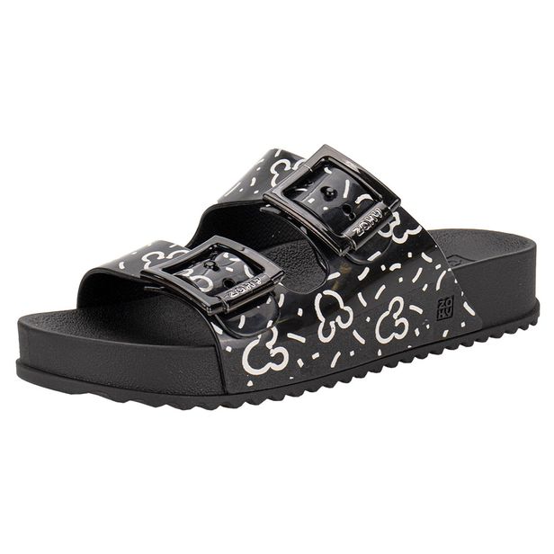 Sandália Feminina Conforto Mickey Joy Partner Zaxy 18262 PRETO 01 38