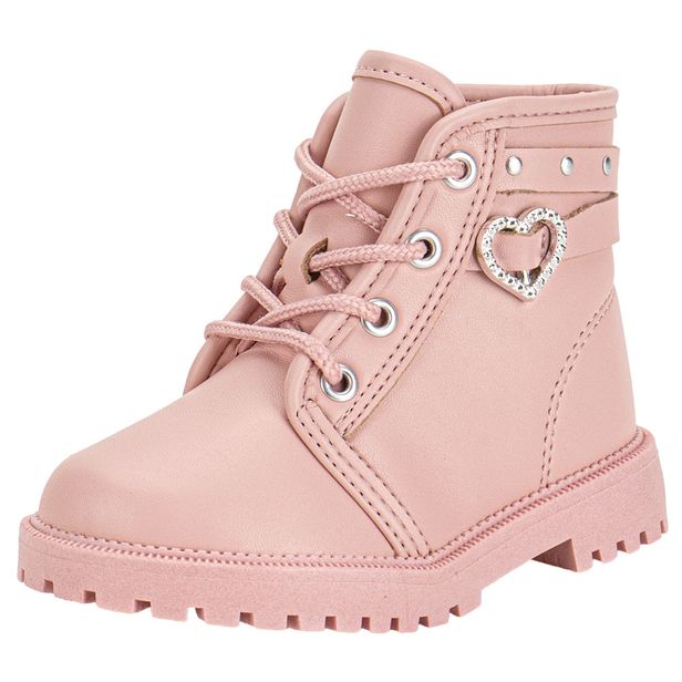 Bota Infantil Coturno Molekinha 2126526 ROSA 17