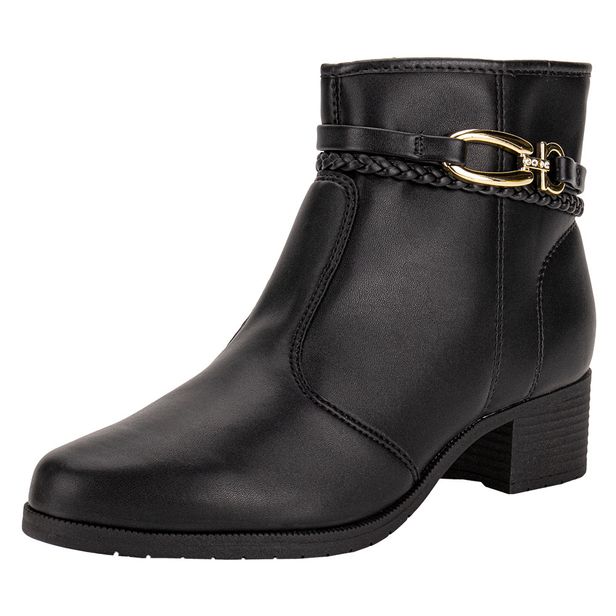 Bota Feminina Cano Baixo Moleca 5346102 PRETO 37