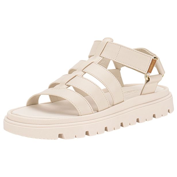 Sandália Feminina Flat Moleca 5504109 MARFIM 35