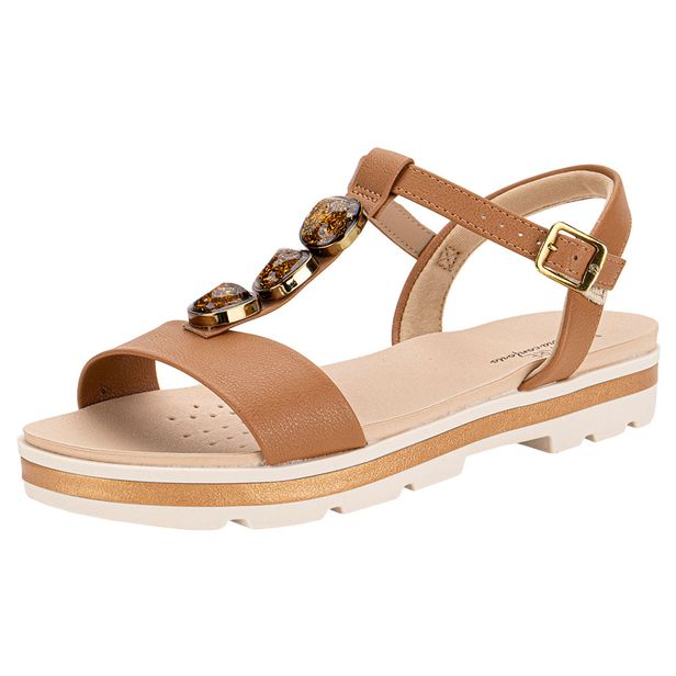 Sandália Feminina Flat Modare 7132155 CARAMELO 34