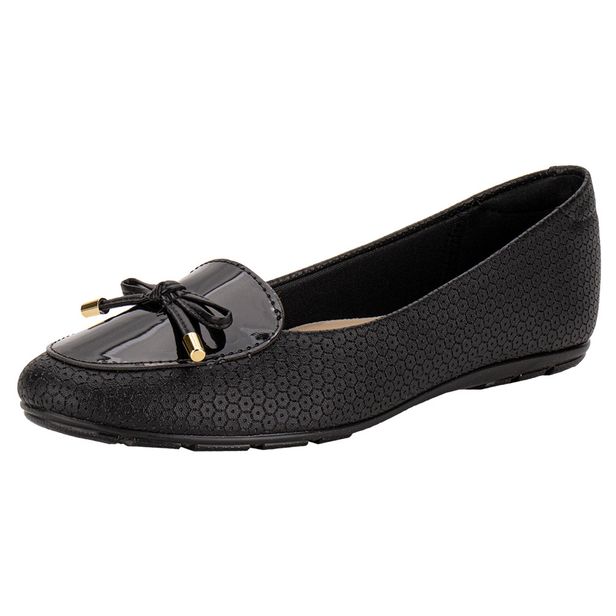 Sapatilha Feminina Flat Moleca 5800105 PRETO 34