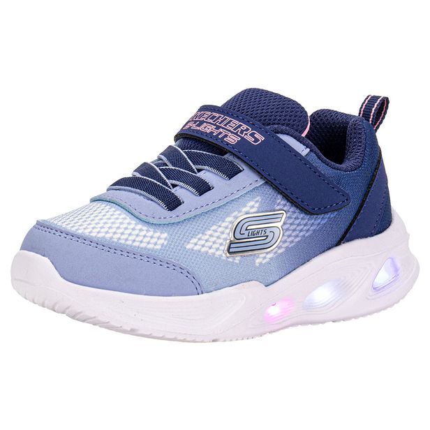 Tênis Infantil S Ligths Sola Glow Ombre Deluxe Skechers 303714N AZUL 21