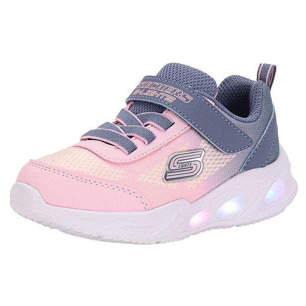 Tênis Infantil S Ligths Sola Glow Ombre Deluxe Skechers 303714N CINZA/ROSA 21