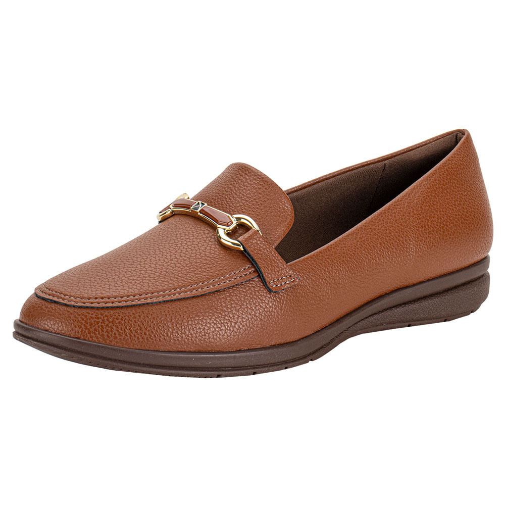 Loafer Feminino Piccadilly Mocassim Feminino Piccadilly 261038 CASTANHO  Cloviscalcados