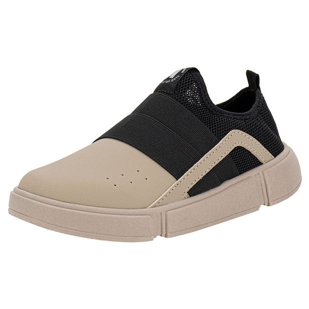 Tênis Masculino Infantil Slip On Molekinho - 2838206 PRETO/BEGE 27