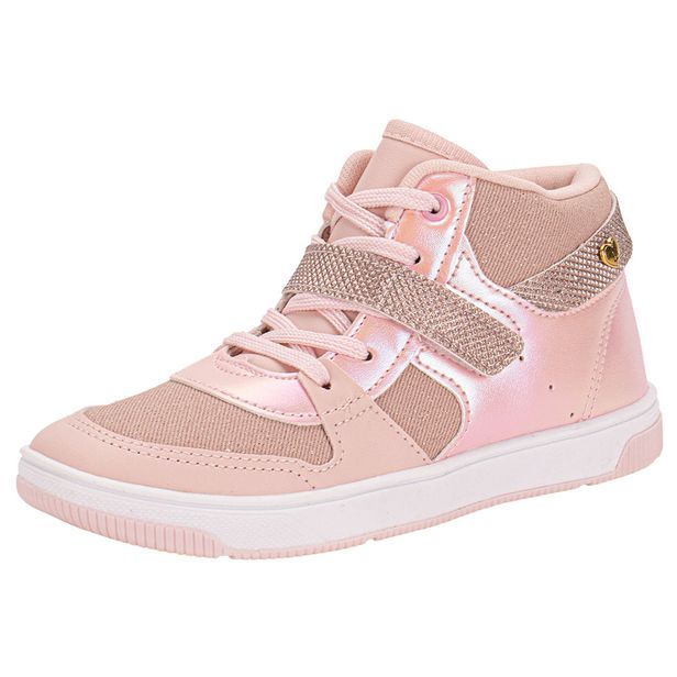 Tênis Infantil Feminino Cano Alto Astral Kidy 3290029 ROSA 27