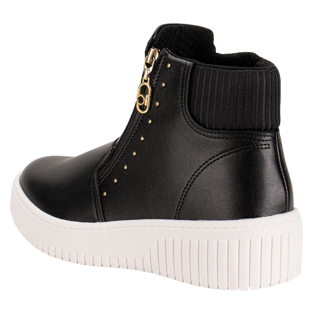 Cano Alto Slip On Solado Preto Cano Alto Tenis Moleca Zattini