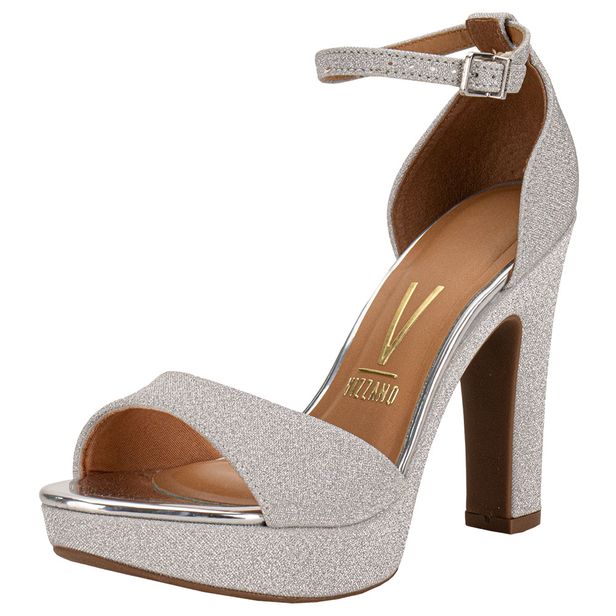 Sandália Feminina Meia Pata Vizzano 6292217 PRATA 37