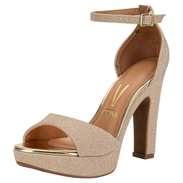 Sandália Feminina Meia Pata Vizzano 6292217 OURO 34