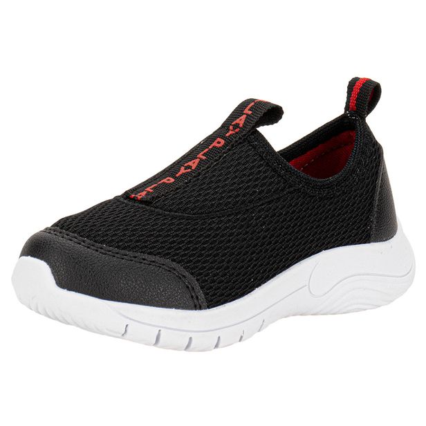 Tênis Infantil Masculino Lugui Baby 19053 PRETO/VERMELHO 21