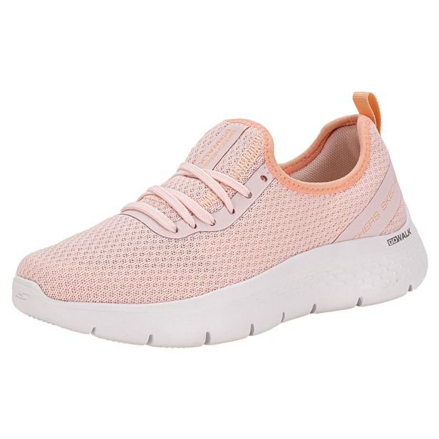 Tênis Feminino Go Walk Flex Skechers 896364 SALMÃO 34