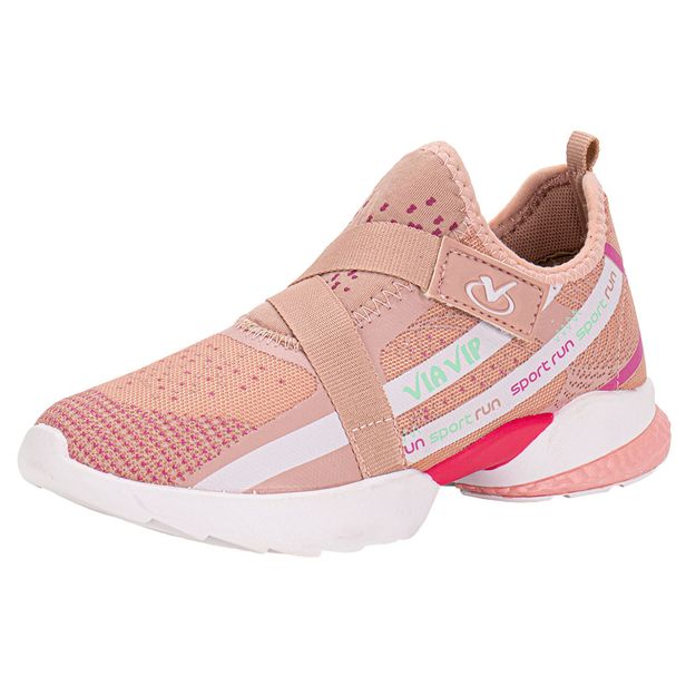 Tênis Infantil Slip Via Vip - VV9001 ROSA 01 34