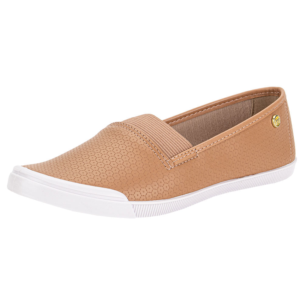 Tênis Feminino Slip On Moleca 5109791 SALMÃO | Clovis Calçados