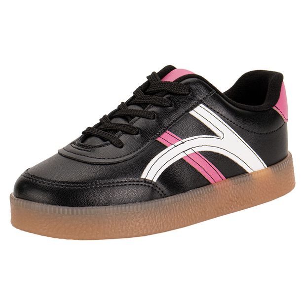 Tênis Infantil Feminino Molekinha 2582103 PRETO/ROSA 27