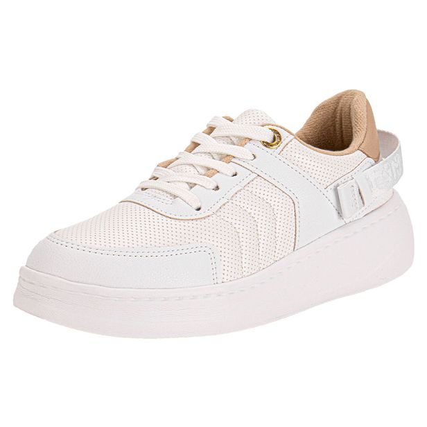 Tênis Feminino Casual  Modare 7402105 BRANCO/BEGE 34