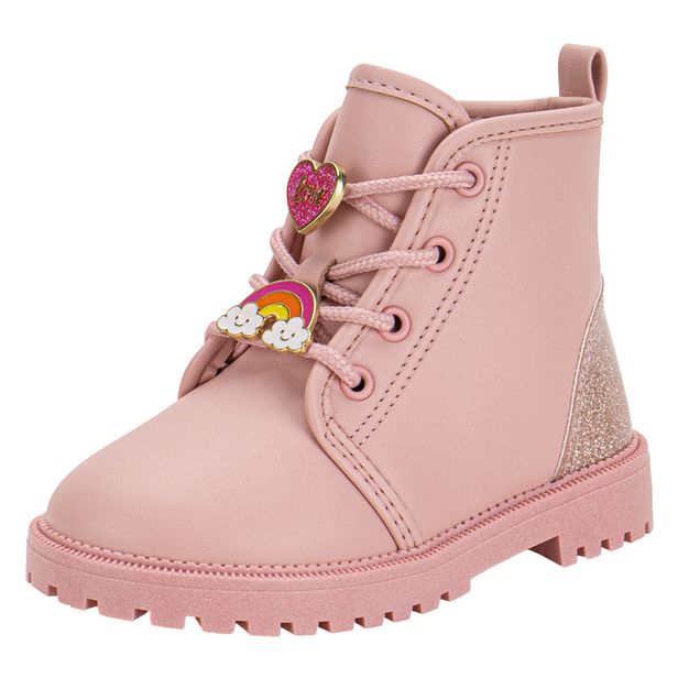 Bota Infantil Feminina Coturno Molekinha 2126529 ROSA 17