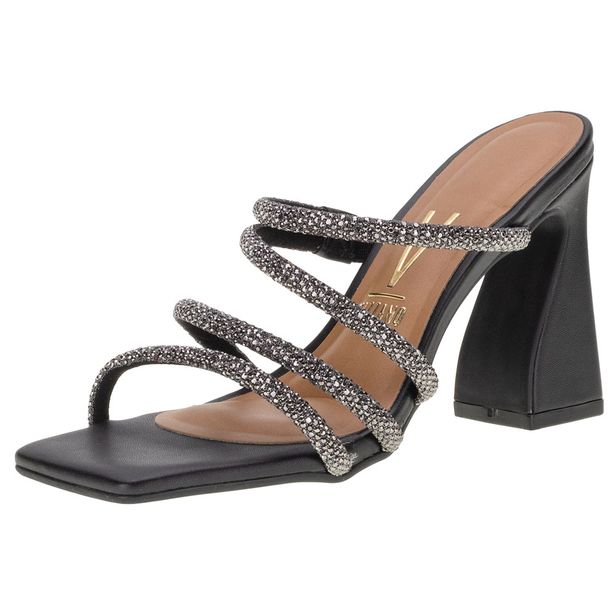 Tamanco Feminino Salto Taça Vizzano - 6493104 PRETO/CINZA 34